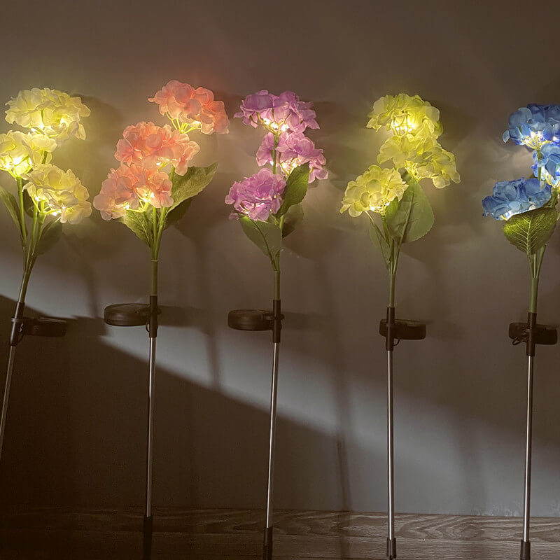 ضوء المناظر الطبيعية LED لمحاكاة الهدرانج بالطاقة الشمسية للحديقة والعشب 