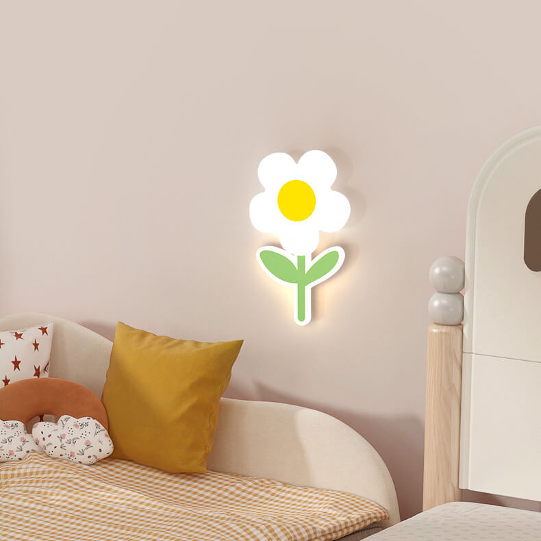 Moderne minimalistische Eisen-Sonnenblume Acryl LED-Wandleuchte 