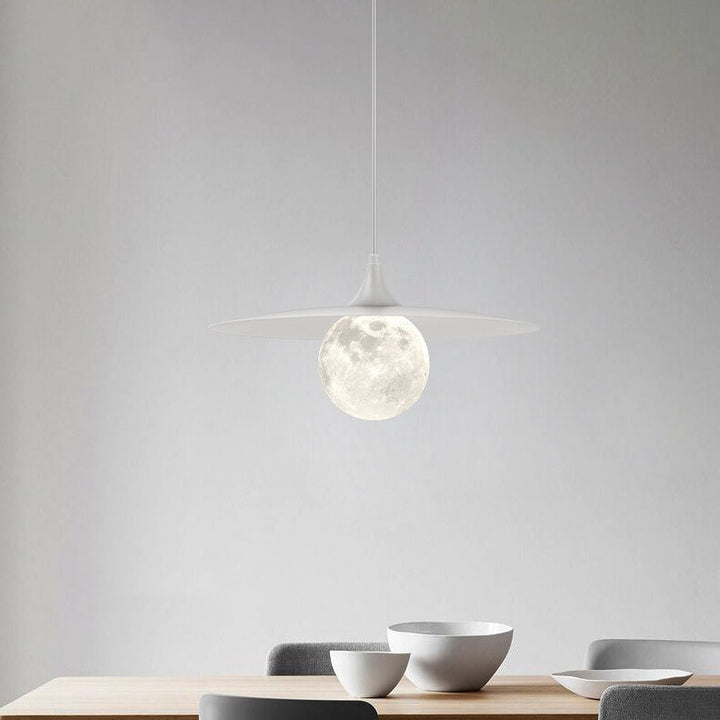 Suspension Luminaire à Bras Oscillant en Dôme en Aluminium Moderne Nordique à 1 Lumière 