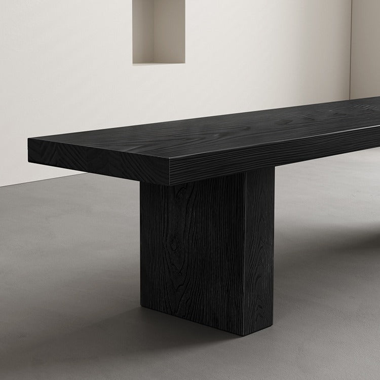 Moderne minimalistische rechteckige Bank aus Kiefernholz für das Wohnzimmer 
