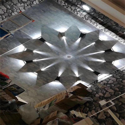 Moderne minimalistische trapezförmige Aluminium Silikon PVC Linse LED Outdoor Wandleuchte Lampe für Garten 