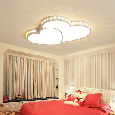Plafonnier LED en cristal acrylique et fer minimaliste moderne pour chambre à coucher 