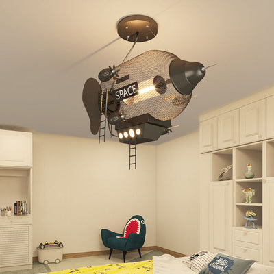 Lustre LED suspendu en fer, verre et PVC de style Art Déco moderne pour chambre à coucher 