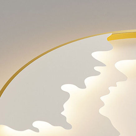 Luz de techo LED empotrada redonda de hierro de simplicidad moderna para dormitorio infantil 