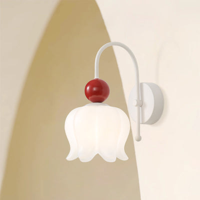 Lampe murale 1 lumière en fer PE avec base en disque d'orbite de citrouille campanule minimaliste moderne pour chambre 