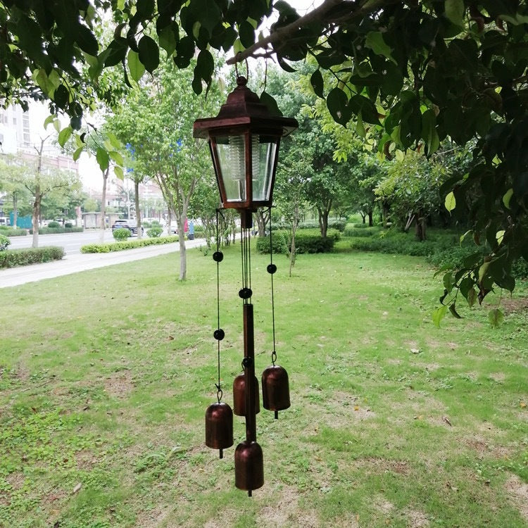 Traditionelles Solar-Windspiel-sechseckiges Metall-LED-Außenlicht des Bauernhaus-für den Garten 