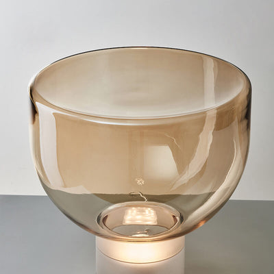 Nordic Creative Glass Cup Round Lampshade LED Table Lamp