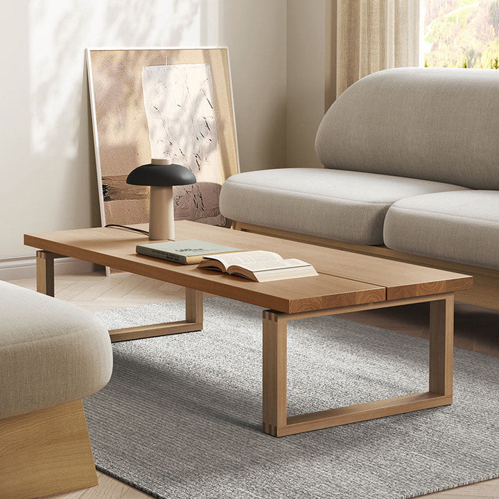 Traditioneller rechteckiger Couchtisch aus chinesischem Kiefernholz für das Wohnzimmer 