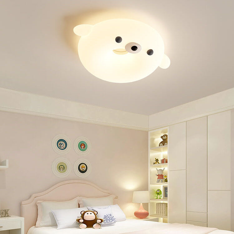 Lumière de Plafond Enfant LED en Forme de Phoque Style Dessin Animé Crème Adorable 