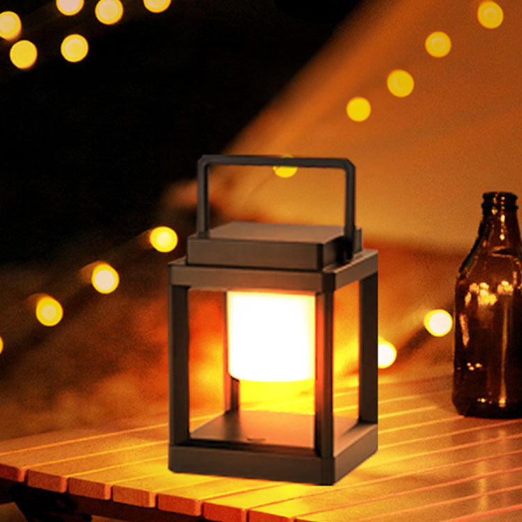 ضوء LED شمسي خارجي مربع ABS بتصميم بسيط حديث للتخييم 
