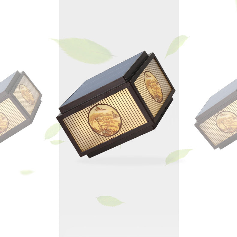 ضوء رأس عمود LED زجاجي ألمنيوم مربع مقاوم للماء بالطاقة الشمسية بحد أدنى حديث للحديقة 