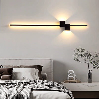 Moderne minimalistische Streifen Rechteck Eisen Aluminium LED Wandleuchte Lampe für Wohnzimmer 