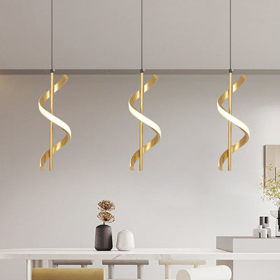 Moderne unbedeutende Zylinder-Spiral-Eisen-Silikon-LED-Pendelleuchte für Schlafzimmer 