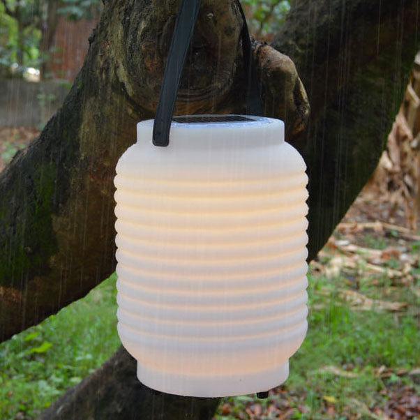 Solar Waterproof Decorative Lanterns PE Camping Portable LED Outdoor Light