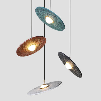 Nordic Creative Terrazzo Planet Disc 1-Light Pendant Light