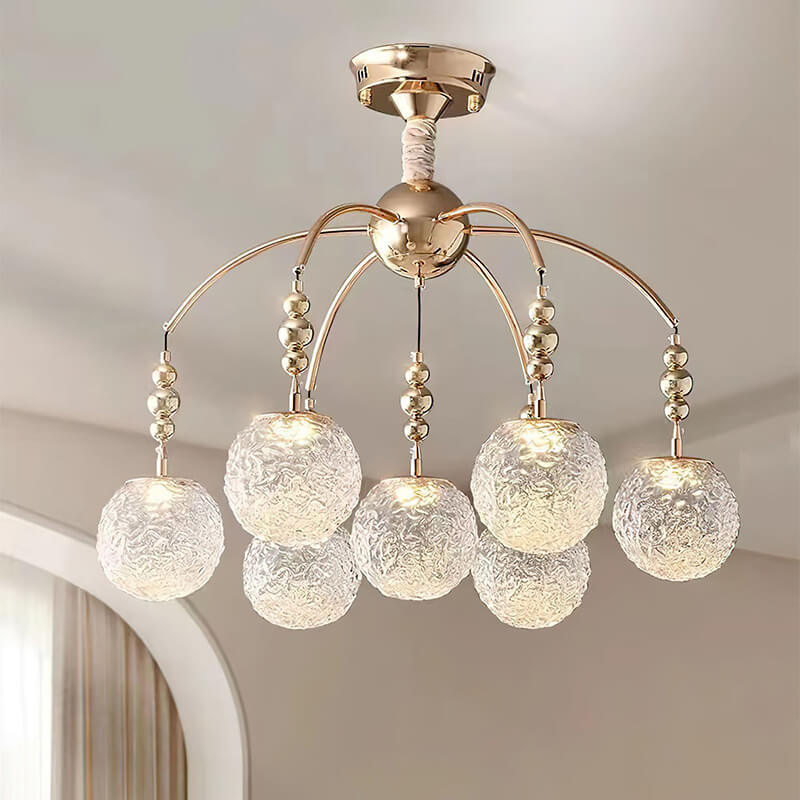 Modern Simplicity Glass Ball 4/7/13-Light Chandelier For Dining Room
