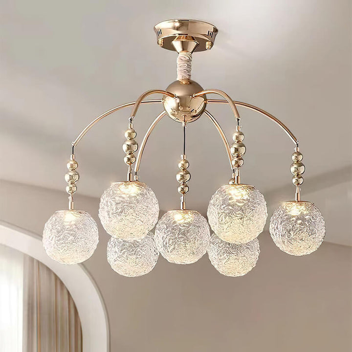 Modern Simplicity Glass Ball 4/7/13-Light Chandelier For Dining Room
