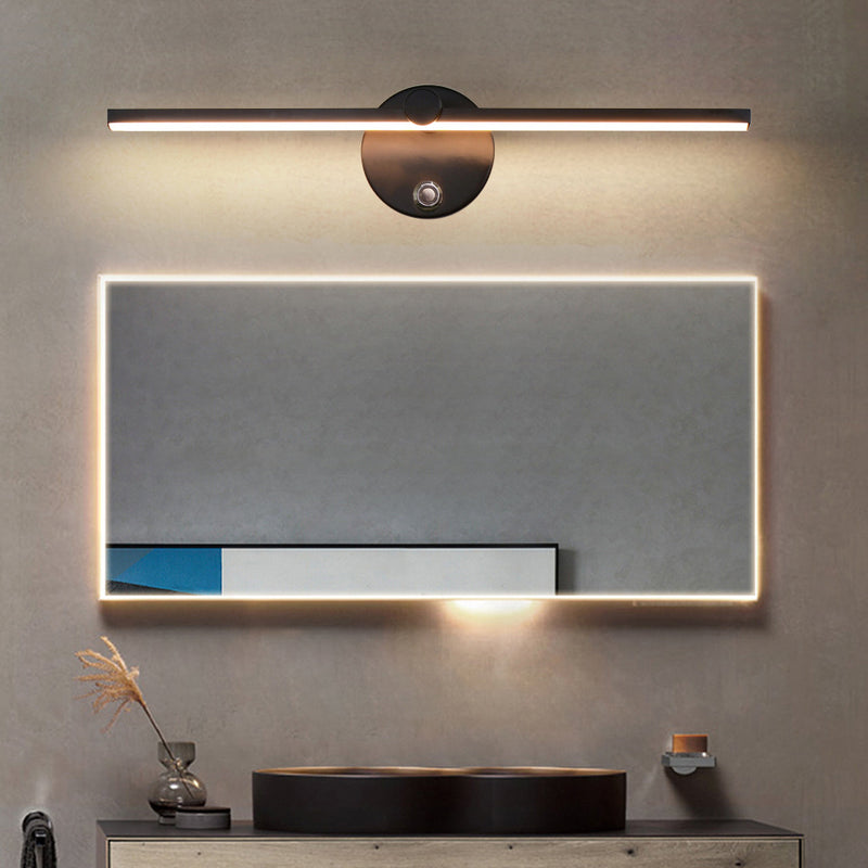 Modern Minimalist Aluminum Strip Acrylic LED Rotatable Touch Dimmer Wall Sconce Lamp For Bedroom