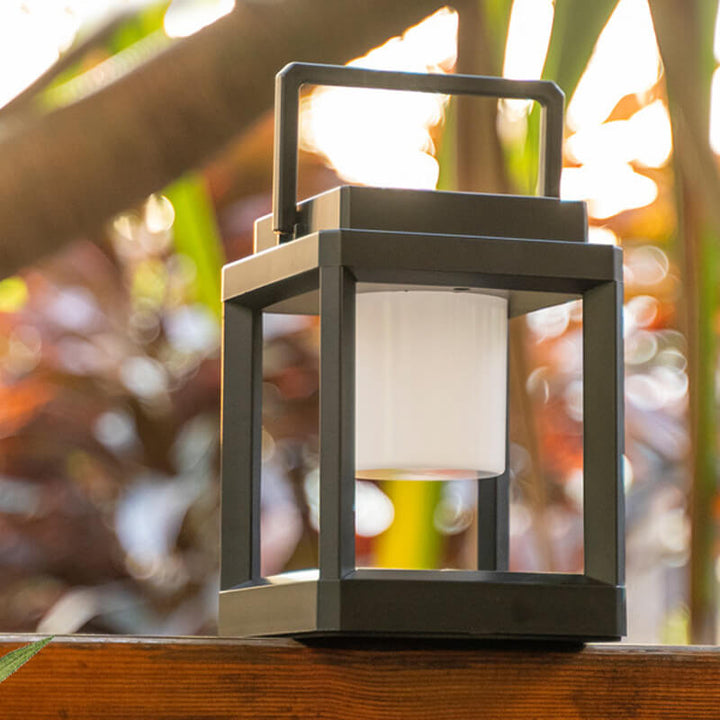 Modern Minimalist Solar Camping Square Portable Cage LED Camping Landscape Light For Outdoor