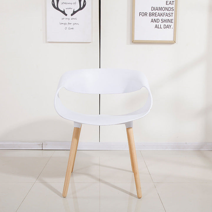 Contemporary Creative Half Round Twisted PP Beech Wood Chair Backrest For Living Room
