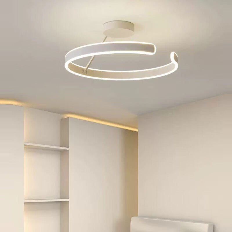 ضوء سقف LED مستدير من الألمنيوم الأكريليكي بتصميم حديث بسيط لغرفة النوم 