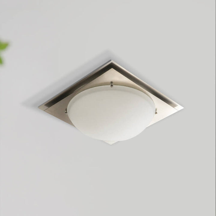 Französische Minimalistische Eisenkuppel Glas LED Deckenleuchte 