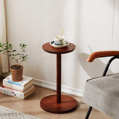 Moderner minimalistischer runder Holztisch für das Wohnzimmer 