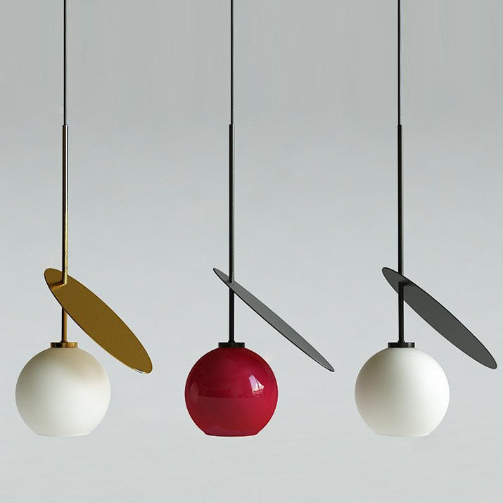 Moderne kreative Kirschglas-Eisen 1/2-Licht Pendelleuchte 