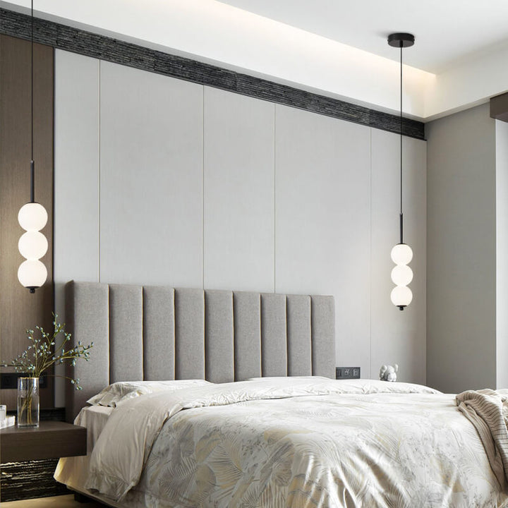 Nordic Creative Brass Spherical Glass Long Strip LED Pendelleuchte 