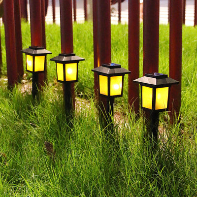 ضوء LED خارجي للمناظر الطبيعية مضاد للماء عصري بسيط مربع ABS PVC يعمل بالطاقة الشمسية للحديقة 