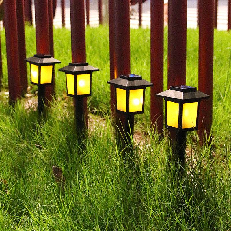 ضوء LED خارجي للمناظر الطبيعية مضاد للماء عصري بسيط مربع ABS PVC يعمل بالطاقة الشمسية للحديقة 