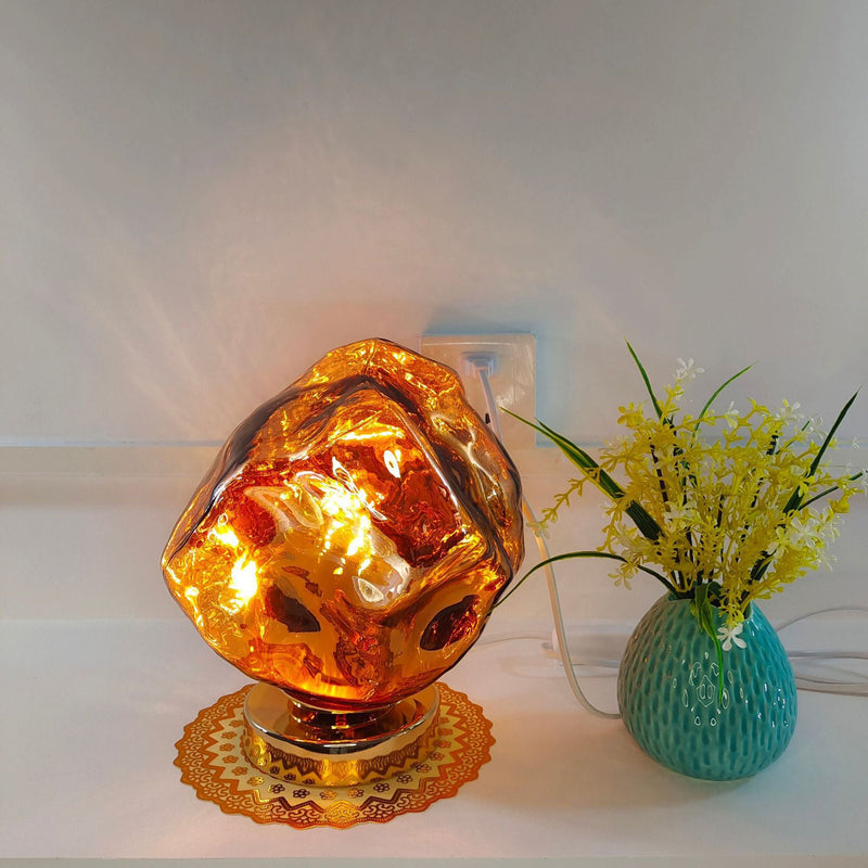 Zeitgenössische kreative Glas Lava Design 1-Licht Tischlampe für Schlafzimmer 
