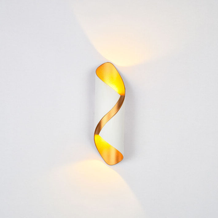 Applique murale à double tête LED en spirale en tube d&