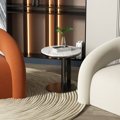 Table d'appoint contemporaine nordique en forme de cercle géométrique pour salon 