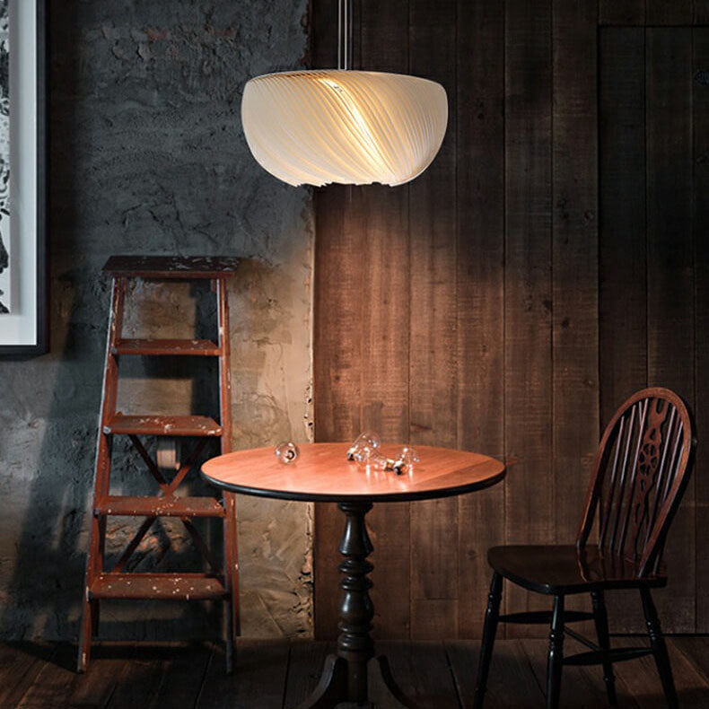 Hardware de linterna plisada de pergamino Wabi-Sabi japonés, luz colgante de 1 luz 
