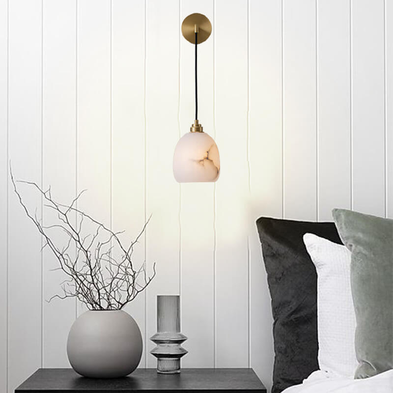 Lámpara de Aplique de Pared de 1 Luz de Cobre Lima de Lujo Nórdico 