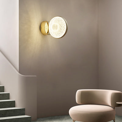 Modern Luxury Iron PMMA Elliptical Round LED Wall Sconce Lamp For Hallway