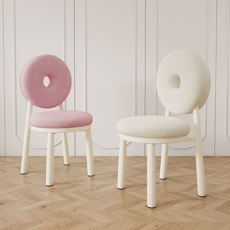 Chaise de salle à manger contemporaine en laine d&