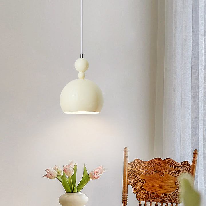 Contemporary Nordic Round Shade Iron Glass 1/3 Light Island Light Chandelier For Dining Room