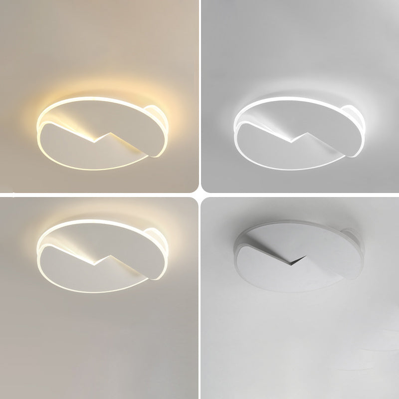 Moderne unbedeutende runde Acryl-Deckenleuchte mit Eisen-Schatten LED für Schlafzimmer 