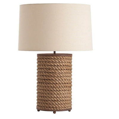 Modern Creative Personality Hemp Rope Fabric Cylindrical 1-Light Table Lamp