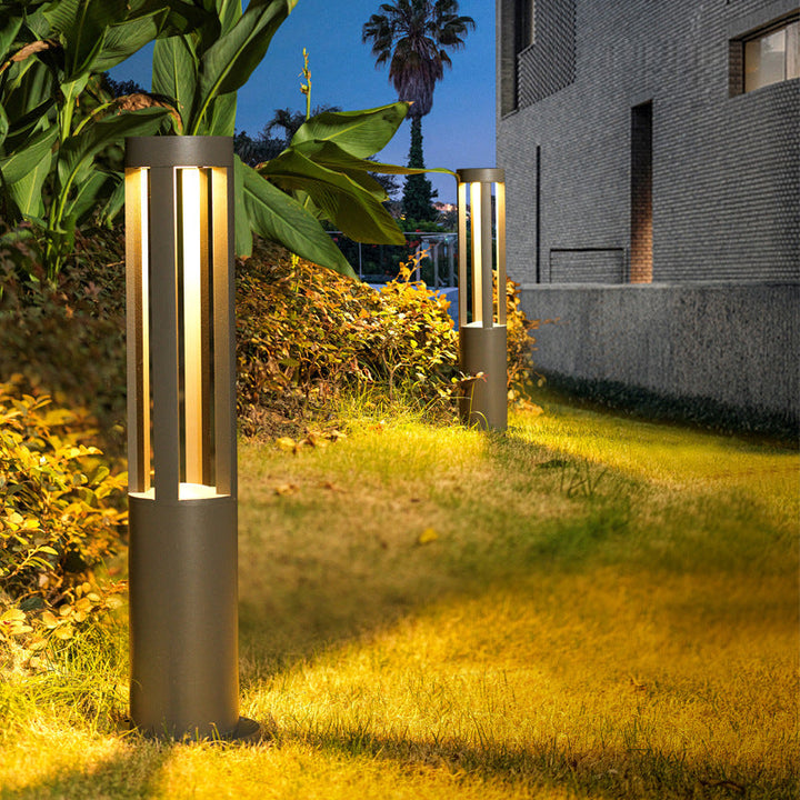 Luz de paisaje LED de aluminio cuadrado cilíndrico impermeable minimalista moderno para jardín 