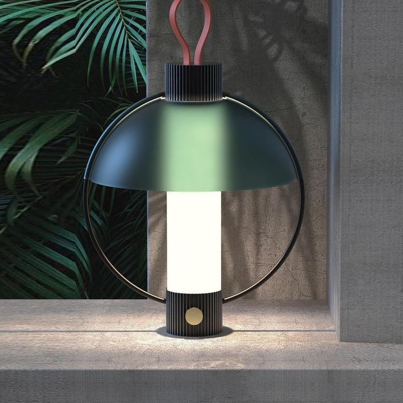 Zeitgenössische kreative runde Kuppelzylinder-Aluminiumglas-1-Licht-Tischlampe für Wohnzimmer 