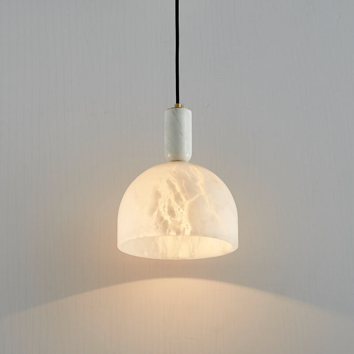 Moderne Leichte Luxus Weiße Halbkreisförmige Kupfer Lucite 1-Licht Pendelleuchte 