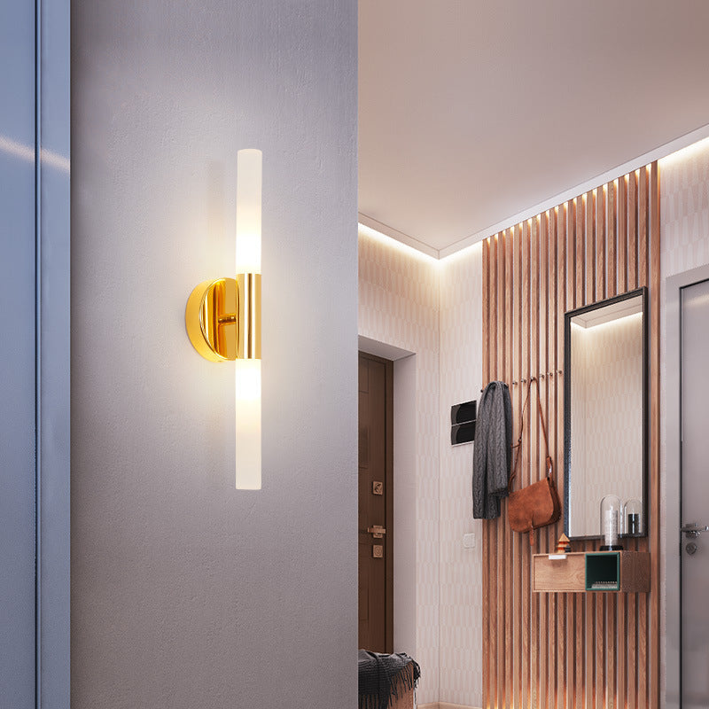 Moderne minimalistische Aluminium Eisen Zylinder LED Wandleuchte Lampe für Wohnzimmer 
