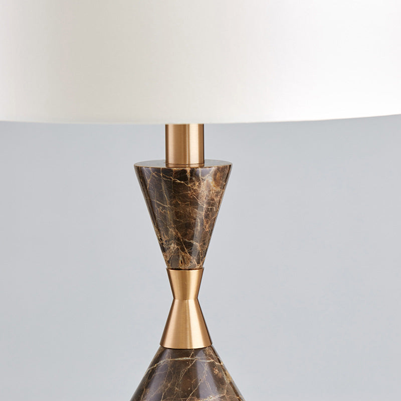 Lampe de table 1 lumière pour chambre à coucher en métal rustique traditionnel Morph nanite tissu cylindre sablier 