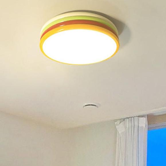 Moderne minimalistische Macaron Runde Aluminium Acryl LED Unterputz Deckenleuchte für Wohnzimmer 