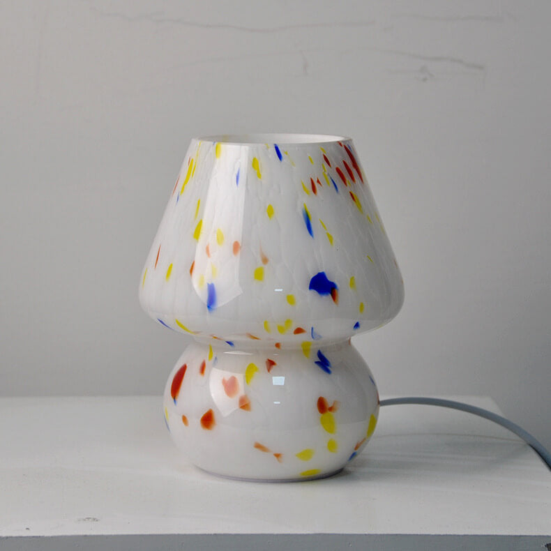 Moderne kreative Aquarell-Pilz-Glas 1-Licht-Tischlampe 