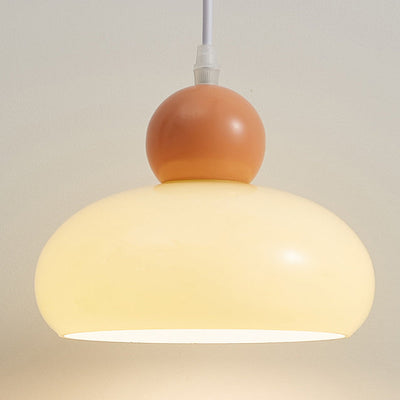 Moderne minimalistische Creme Kuppel Runde Eisen Glas 1-Licht Wandleuchte Lampe für Schlafzimmer 