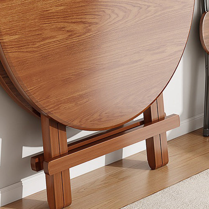 Table à manger ronde contemporaine scandinave en MDF et acier pour 4 places 